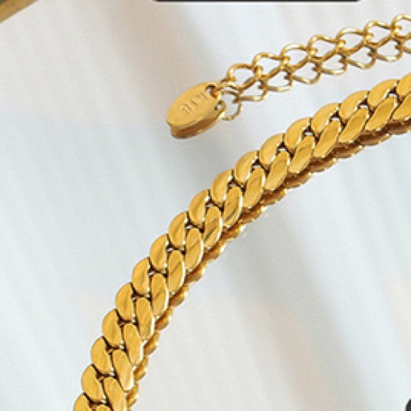 18k gold stamped vermeil titanium steel 
Heart necklace - Picture 4 of 6